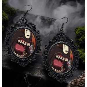 No Face Earrings - Spirited Away Jewelry - Anime